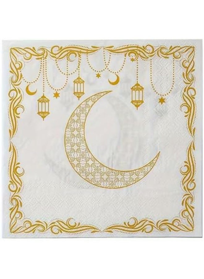 20 Pcs Crescent Moon Paper Towels, 2 Ply Disposable Towels - Image 1